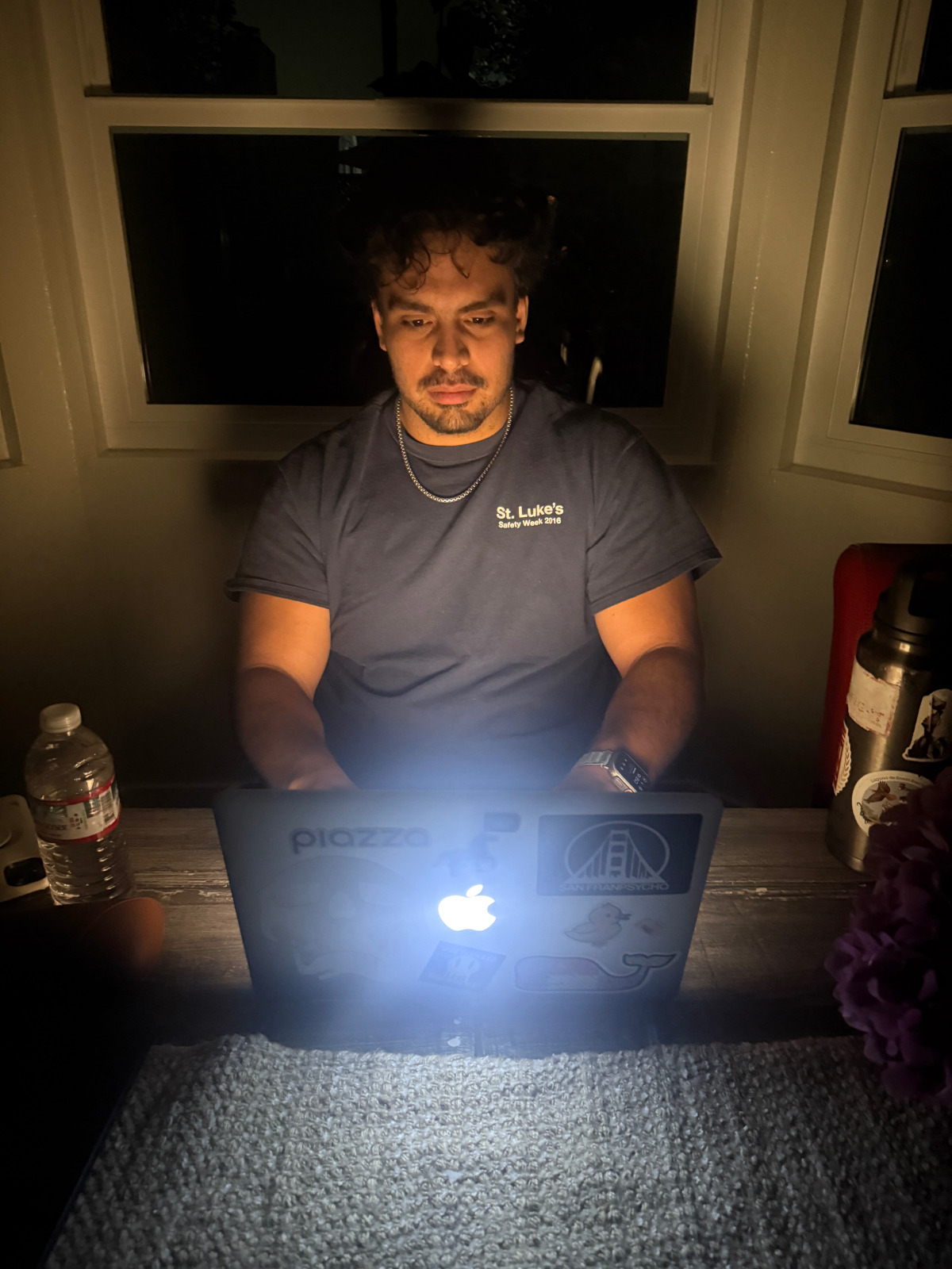 Martin Bolz working as a software engineer at a computer.